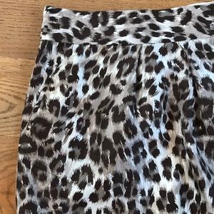 Banana Republic Silk Leopard Skirt